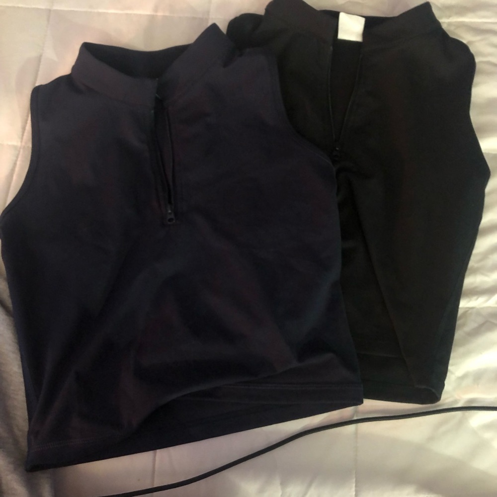 NASTYFIT Nasty Fit Cropped Tank Top Bundle Navy Blue and Black Size M